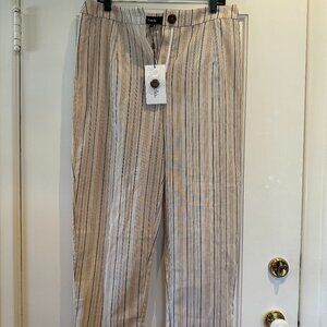 Linen pinstripe pant